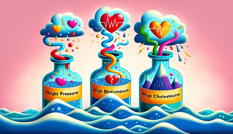 Illustration of weight loss drugs impacting cardiovascular health