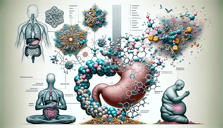 Illustration of molecular mechanisms behind weight loss