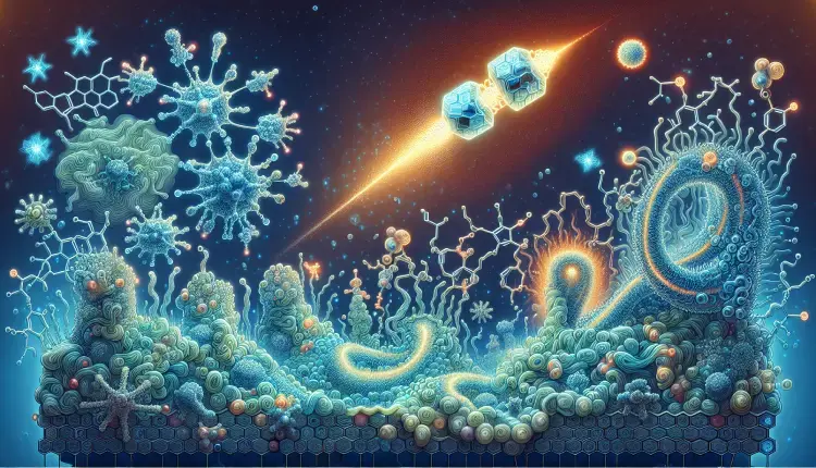 Illustration of hormone receptors