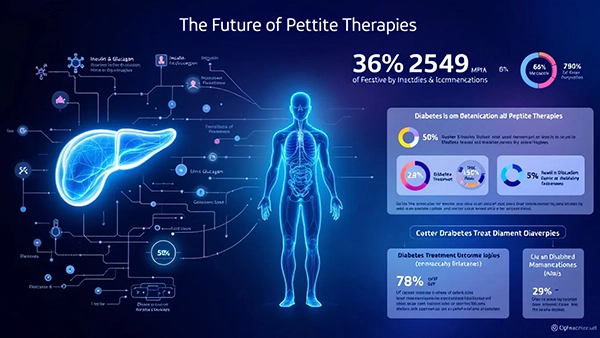 An infographic depicting the future of peptide therapies.