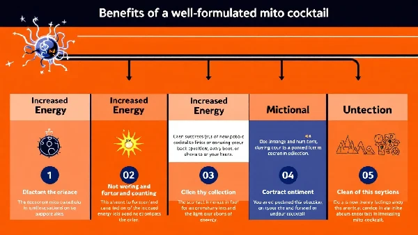 Infographic illustrating the benefits of a well-formulated mito cocktail.